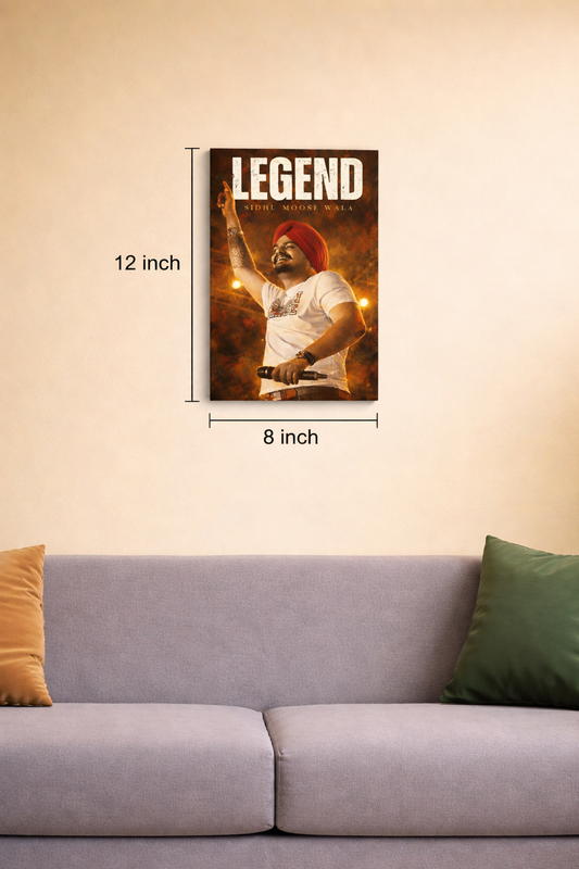 Sidhu Moosewala LEGEND Canvas (8" x 12")