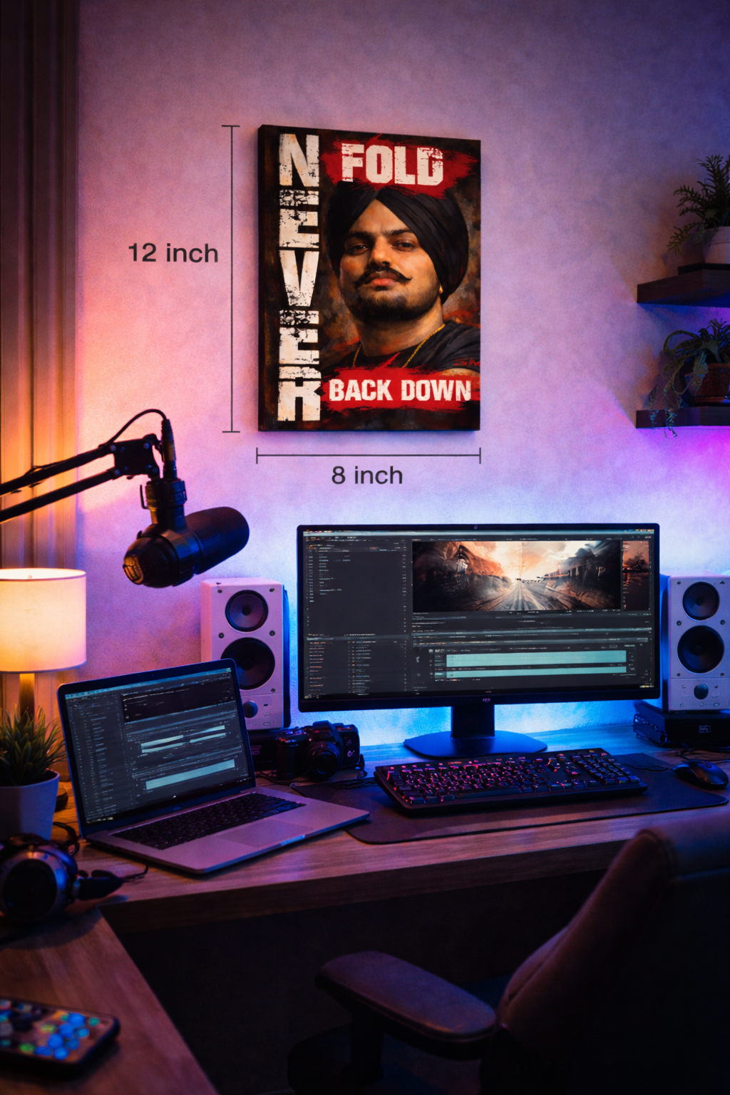 Sidhu Moosewala NEVER FOLD Canvas